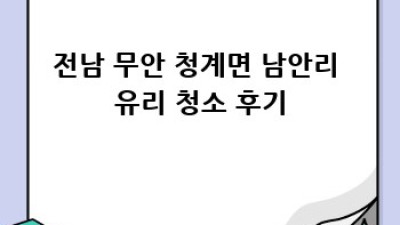 전남 무안 청계면 남안리 전면 유리 청소 완벽 가이드 ✨