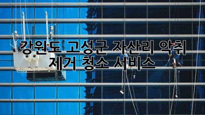 강원도 고성군 자산리 악취 제거 청소 서비스